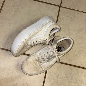 Vans White Platform Sneaker Size 7